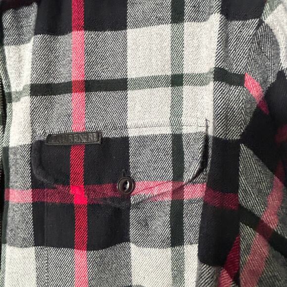 Lauren Ralph Lauren Flannel Plaid Long Sleeve Zip-Up Shacket Size Md / Lg Y2K - Picture 6 of 14